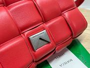 Bottega Veneta Padded Cassette Red Leather Silver Hardware 25x15x4 cm - 4