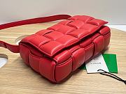 Bottega Veneta Padded Cassette Red Leather Silver Hardware 25x15x4 cm - 3