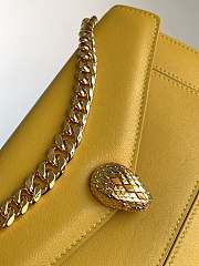Bvlgari Serpenti East-West Maxi Chain Shoulder Bag Yellow 28x17x6 cm - 2