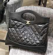 Chanel 31 Bag CC Calfskin Shopping Bag Black size 37 x 8 x 39 cm - 4