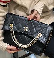 Chanel Calfskin Shopping Bag Black Calfskin AS2213 size 33 x 25 x 5 cm - 1