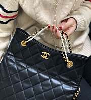 Chanel Calfskin Shopping Bag Black Calfskin AS2213 size 33 x 25 x 5 cm - 3