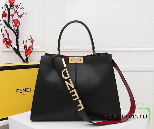 Fendi Peekaboo X Lite Black Bag size 43cm - 1