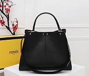 Fendi Peekaboo X Lite Black Bag Silver Hardware size 43cm - 4