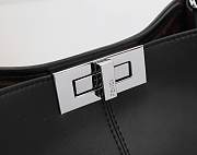 Fendi Peekaboo X Lite Black Bag Silver Hardware size 43cm - 3