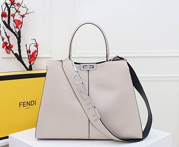 Fendi Peekaboo X Lite White Bag size 43 cm