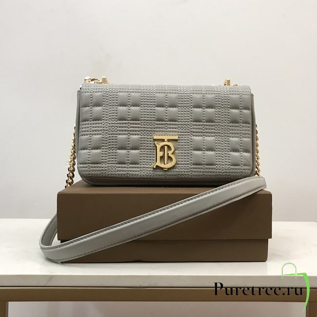Burberry Quilted Lola Crossbody Bag Gray size 23 x 13 x 6 cm - 1