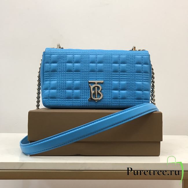 Burberry Quilted Lola Crossbody Bag Blue size 23 x 13 x 6 cm - 1
