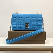 Burberry Quilted Lola Crossbody Bag Blue size 23 x 13 x 6 cm - 1