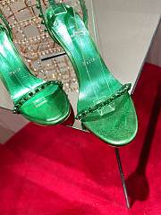 Christian Louboutin So Me 100 Spinach Green Ankle Strap Sandal Heel Pump - 5