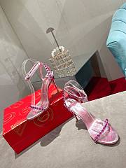 Christian Louboutin So Me 100 Pink Ankle Strap Sandal Heel Pump - 4