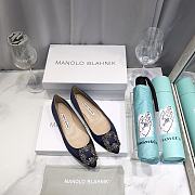 Manolo Blahnik Navy Blue Heel - 2