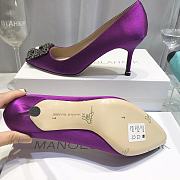 Manolo Blahnik Purple Heel - 6