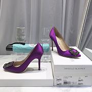 Manolo Blahnik Purple Heel - 4