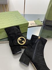 GUCCI Blondie Ankle Boot Black Suede 5.5cm - 2