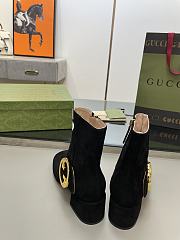 GUCCI Blondie Ankle Boot Black Suede 5.5cm - 3