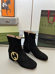 GUCCI Blondie Ankle Boot Black Suede 5.5cm - 4