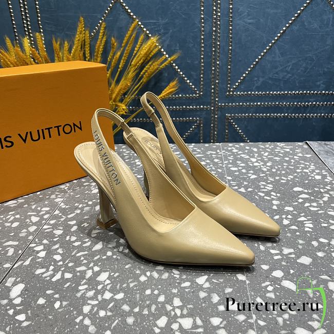 Louis Vuitton Sparkle Slingback Pump Beige - 1