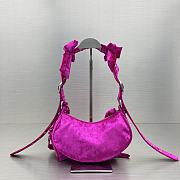 BALENCIAGA Le Cagole XS Shoulder Bag Pink Velvet size 26x16x9.9 cm - 5