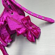 BALENCIAGA Le Cagole XS Shoulder Bag Pink Velvet size 26x16x9.9 cm - 2