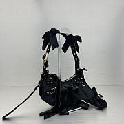 BALENCIAGA Le Cagole XS Shoulder Bag Black Velvet size 26x16x9.9 cm - 6