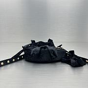 BALENCIAGA Le Cagole XS Shoulder Bag Black Velvet size 26x16x9.9 cm - 4