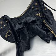 BALENCIAGA Le Cagole XS Shoulder Bag Black Velvet size 26x16x9.9 cm - 2