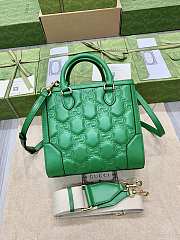 Gucci GG Matelassé Mini Top Handle Bag Green size 28x22x10cm - 4