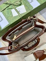 Gucci GG Matelassé Mini Top Handle Bag Brown size 28x22x10cm - 6
