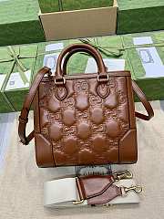 Gucci GG Matelassé Mini Top Handle Bag Brown size 28x22x10cm - 5