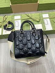 Gucci GG Matelassé Mini Top Handle Bag Black size 28x22x10cm - 3
