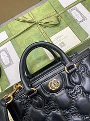 Gucci GG Matelassé Mini Top Handle Bag Black size 28x22x10cm - 6