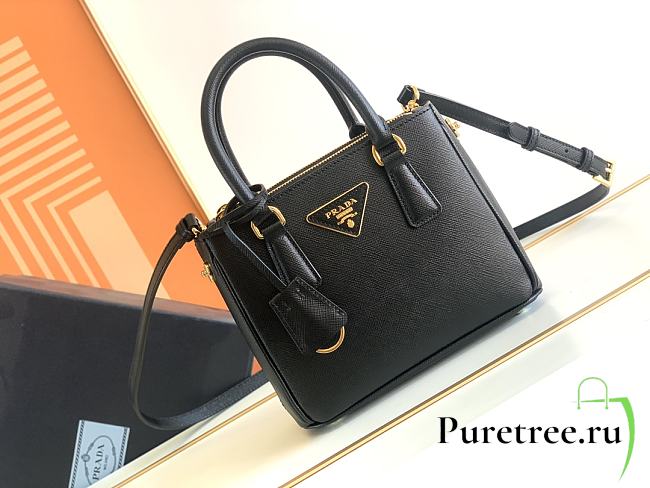 Prada Galleria Saffiano Leather Mini-Bag Black size 20x15x9.5 cm - 1