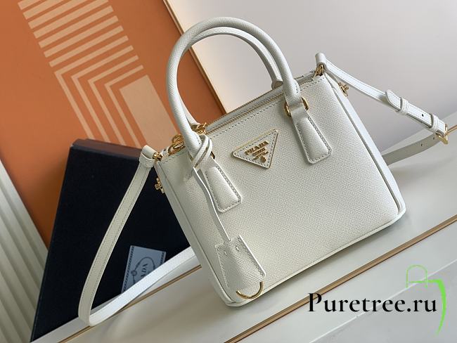 Prada Galleria Saffiano Leather Mini-Bag White size 20x15x9.5 cm - 1
