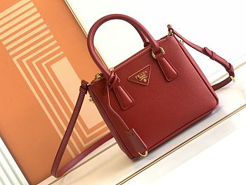 Prada Galleria Saffiano Leather Mini-Bag Red size 20x15x9.5 cm