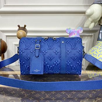 Louis Vuitton City Keepall Blue M21448 size 27 x 17 x 13 cm