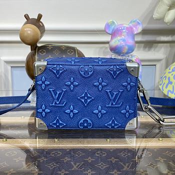Louis Vuitton Mini Soft Trunk Denim Blue Damier Graphite size 18.5 x 13 x 8 cm