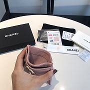 Chanel 19 Card Holder Pink Lambskin Quilted size 7.5 x 11 cm - 2