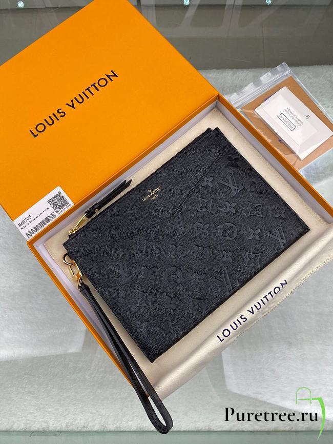 Louis Vuitton Pochette Melanie MM Black 23 x 16 x 2cm - 1