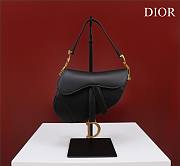 Dior Saddle Small Bag Black Grain Leather size 19.5x16x6.5 cm - 1