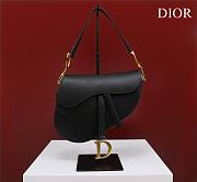 Dior Saddle Bag Black Grain Leather size 25.5x20x6.5cm cm - 1
