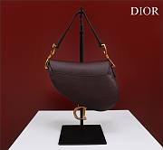 Dior Saddle Small Bag Burgundy Grain Leather size 19.5x16x6.5 cm - 6
