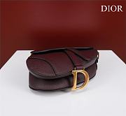Dior Saddle Small Bag Burgundy Grain Leather size 19.5x16x6.5 cm - 2