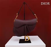 Dior Saddle Bag Burgundy Grain Leather size 25.5x20x6.5 cm - 1