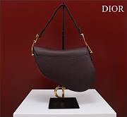 Dior Saddle Bag Burgundy Grain Leather size 25.5x20x6.5 cm - 6