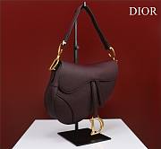 Dior Saddle Bag Burgundy Grain Leather size 25.5x20x6.5 cm - 5