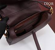 Dior Saddle Bag Burgundy Grain Leather size 25.5x20x6.5 cm - 3