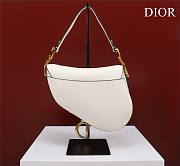 Dior Saddle Bag White Grain Leather size 25.5x20x6.5 cm - 6