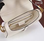 Dior Saddle Bag White Grain Leather size 25.5x20x6.5 cm - 5