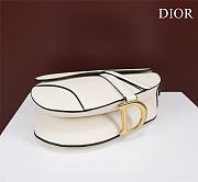 Dior Saddle Bag White Grain Leather size 25.5x20x6.5 cm - 2